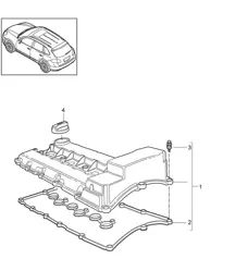 Ventildeckel (Modell: 5502,CEYA) Cayenne 92A (958) 2011-18