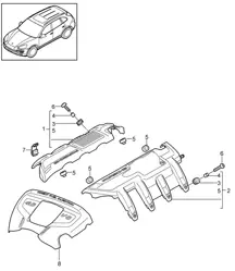 Motorabdeckung (Modell: 4802,4852, CFTB,CFT, CYXA,CYX) Cayenne 92A (958) 4.8L 2011-18