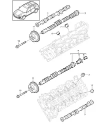 Camshaft (Model: 4802,4852, CFTB,CFT, CYXA,CYX) Cayenne 92A (958) 4.8L 2011-18