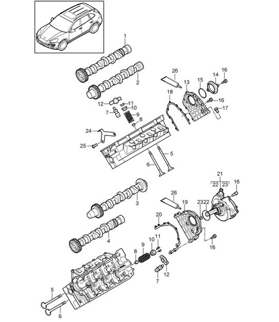 Diagram 103-060 Porsche Cayman 987C/981C (2005-2016) Engine