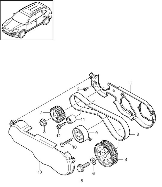 Diagram 103-090 Porsche Cayman GTS 718 4.0L PDK (400 PS) Motor