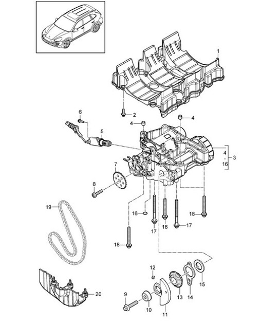 Diagram 104-005 Porsche Cayenne 3.6L 2007>> Engine