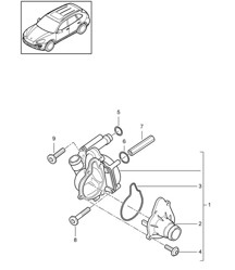 Coolant pump (Model: CUDB,CUDC) Cayenne 92A (958) 4.2L DIESEL 2011-18