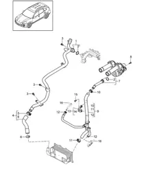 Refrigeración por agua (Modelo: CURA,CUR, CXZA,CXZ) Cayenne 92A (958) 3.6L 2011-18