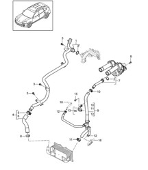 Wasserkühlung (Modell: CURA,CUR, CXZA,CXZ) Cayenne 92A (958) 3.6L 2011-18