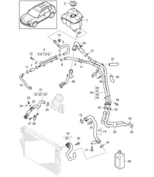 Refroidissement eau / Réservoir d'eau (PR:D43,D1V, D50,DV7,D51) Cayenne 92A (958) 3.0L DIESEL 2012>>