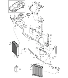 Système de refroidissement / Vase d'expansion du liquide de refroidissement (PR:D11) Cayenne 92A (958) 3.0L V6 ESSENCE 2011-18