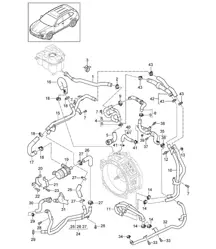 Refrigeración por agua / Accionamiento eléctrico (PR:D19) Cayenne 92A (958) 3.0L HYBRID 2015>>