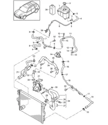 Refroidissement par eau / Réservoir d'eau (PR:DD8) Cayenne 92A (958) 4.2L DIESEL 2011-18