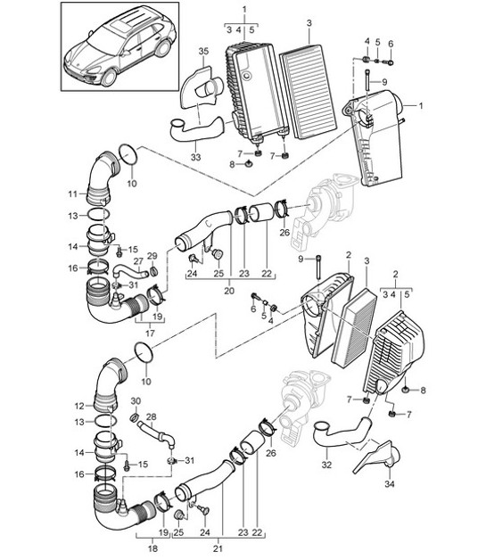 Diagram 106-050 Porsche 992 (911) MK1 2019-2024 Engine