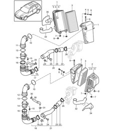 Air filter with connecting parts (PR:DD8) Cayenne 92A (958) 4.2L DIESEL 2011-18 Air filter with connecting parts (PR:DD8) Cayenne 92A (958) 4.2L DIESEL 2011-18