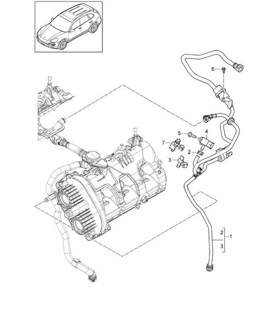 Diagram 107-002 Porsche Macan (95B) MK1 (2014-2018) Engine