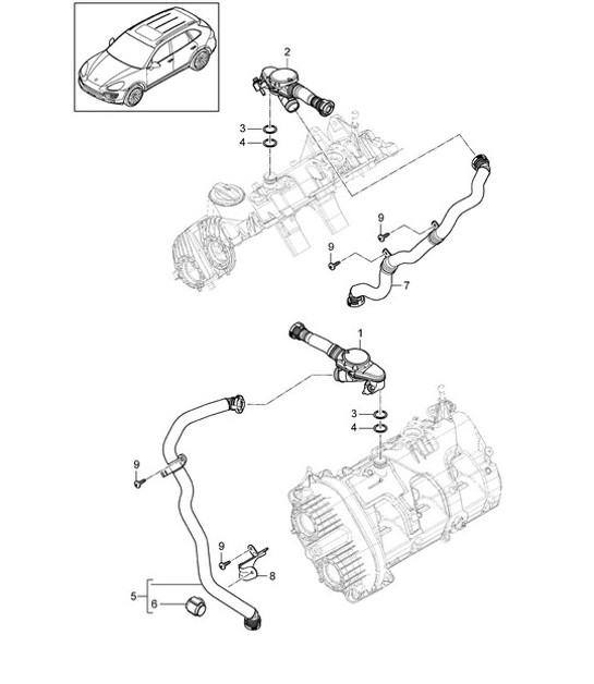 Diagram 107-007 Porsche 944 Turbo 2.5L 8V 1985-88 