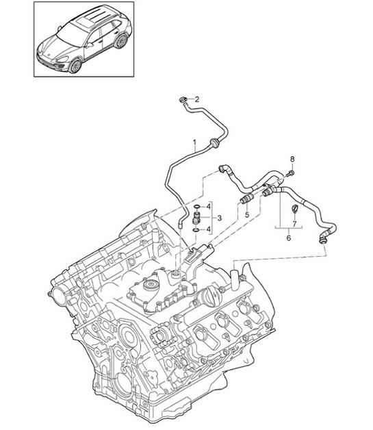 Diagram 107-022 Porsche 996 (911) (1997-2005) Engine