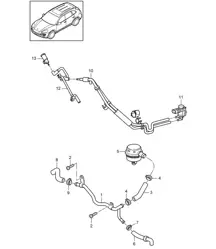 Ventilation du carter moteur / Conduite de dépression (Modèle: CUDB,CUDC) Cayenne 92A (958) 4.2L DIESEL 2011-18