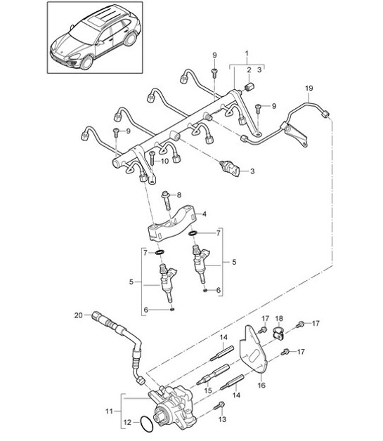 Diagram 107-025 Porsche Macan (95B) MK2 2019-2021 