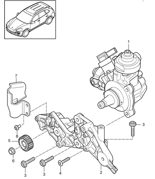 Diagram 107-045 Porsche 992 Carrera 2 Cabriolet 3.0L 