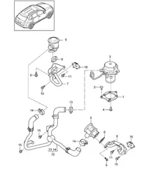 Pompe à air secondaire (Modèle : CURA,CUR, CXZA,CXZ) Cayenne 92A (958) 3.6L 2011-18