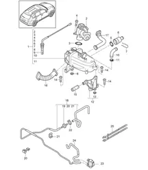 Recirculation des gaz d'échappement / Système de vide (Modèle: 059E) Cayenne 92A (958) 3.0L DIESEL >>05/2011