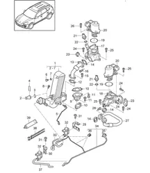 Recirculation des gaz d'échappement / Système de vide (Modèle: CUDB,CUDC) Cayenne 92A (958) 4.2L DIESEL 2011-18