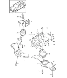 Matériel de levage moteur - INFÉRIEUR - (Modèle: 4802,4852, CFTB,CFT, CYXA,CYX) Cayenne 92A (958) 4.8L 2011-18