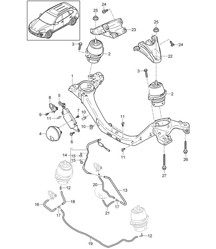 Matériel de levage moteur - INFÉRIEUR - (Modèle: CRCA,CRCB, CVVA,CVVB, CVVC) Cayenne 92A (958) 3.0L DIESEL 05/2011-18