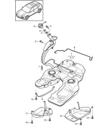 Serbatoio carburante con: Accessori (PR:2G0) Cayenne 92A (958) DIESEL 2011-18