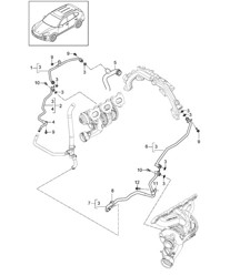 Kühlmittelrohr für Abgasturbolader (Modell: CURA,CUR, CXZA,CXZ) Cayenne 92A (958) 3.6L 2011-18
