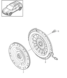 Accoppiamento (PR:D19) Cayenne 92A (958) 3.0L ibrido 2011-18