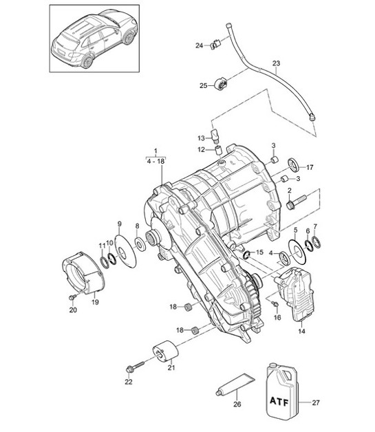 Diagram 305-010 Porsche Cayman GTS 718 2.5L PDK (365 Bhp) Transmission
