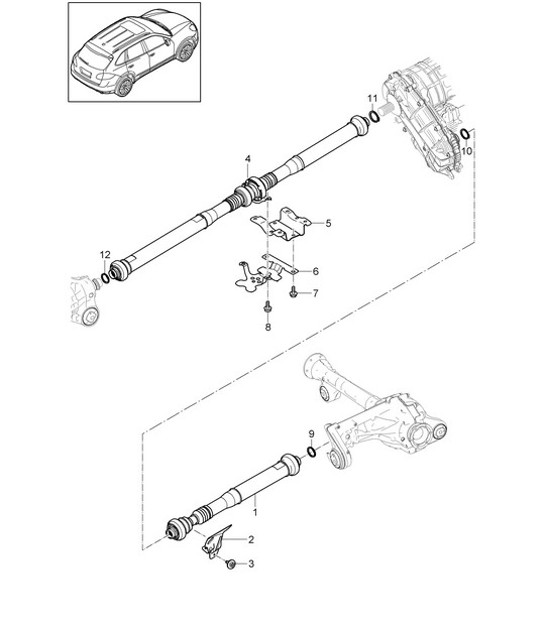Diagram 305-030 Porsche Cayman S 3.4L 987C 2005-08 Transmission