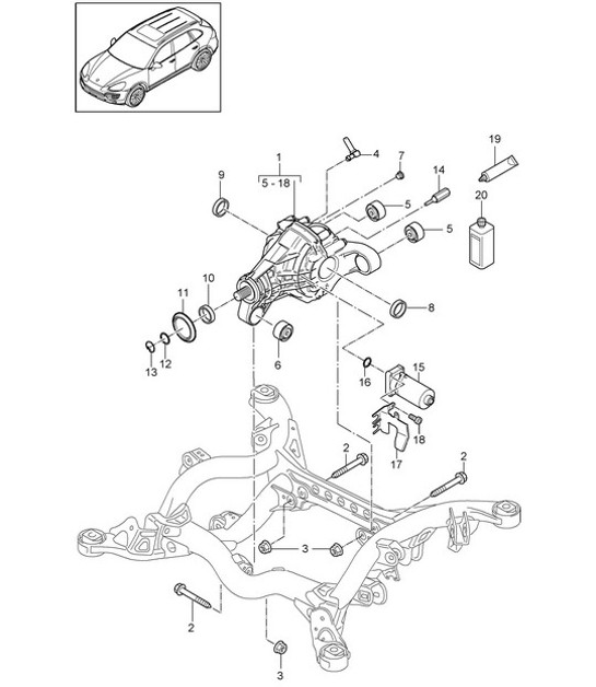 Diagram 305-050 Porsche Cayman S 3.4L 987C 2005-08 Übertragung