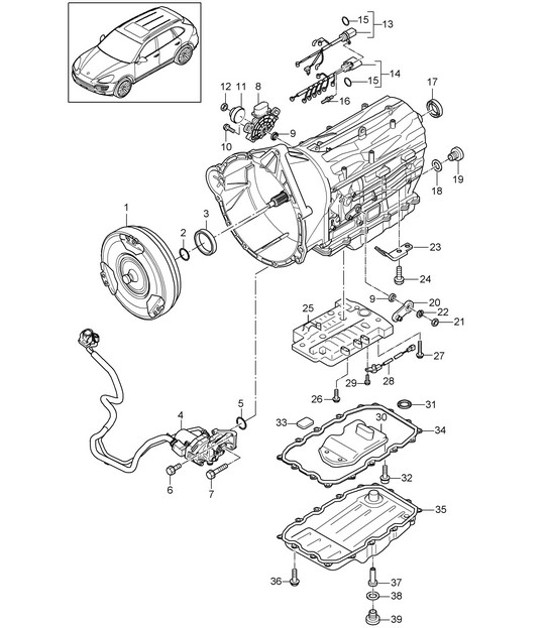 Diagram 320-020 Porsche Cayenne Turbo E-Hybrid Coupe V8 4.0L 739Hp 