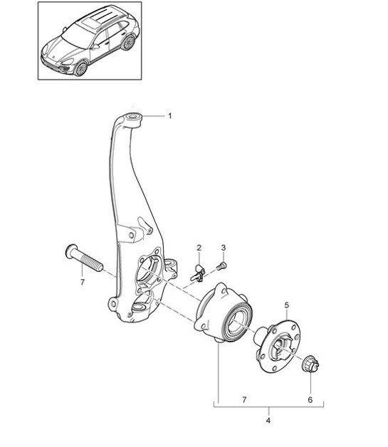 Diagram 401-005 Porsche 卡宴 GTS V8 4.0L 汽油 460Hp 