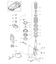 Federung / Stahl (PR:1BA,1BH, 1BW,1BZ) Cayenne 92A (958) >>2014