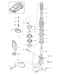 Federung / Stahl (PR:1BA,1BH, 1BW,1BZ) Cayenne 92A (958) 2015>>