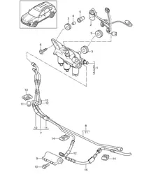 Stabilisator / Ventilblock / Abzweig / Druckleitung (PR:0AW) Cayenne 92A (958) 2011-18