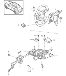 Volants / Colonne de direction / Arbre de direction intermédiaire Cayenne 92A (958) >>2014