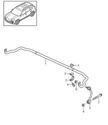 Stabilisator (PR:0AB,0AC) Cayenne 92A (958) >>2014