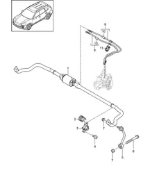 Barre anti-roulis / Durite (PR:0AW) Cayenne 92A (958) 2011-18