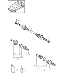 Eje de transmisión Cayenne 92A (958) >>2014