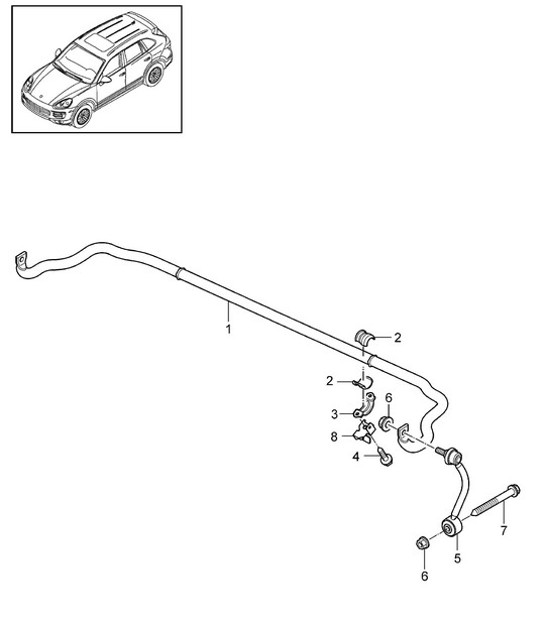 Diagram 501-023 Porsche 开曼718C(982C)2017>> 后轴