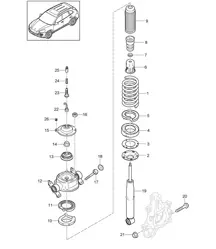 Federung / Stahl (PR:1BA,1BH, 1BW,1BZ) Cayenne 92A (958) >>2014