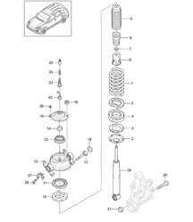 Federung / Stahl (PR:1BA,1BH, 1BW,1BZ) Cayenne 92A (958) 2015>>