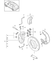 Scheibenbremse / Vorderachse Cayenne 92A (958) 2015>>