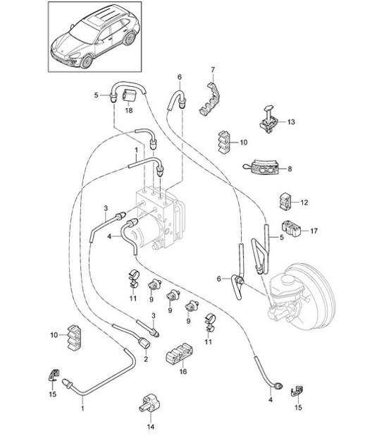 Diagram 604-005 Porsche 991 (911) MK2 2016-2018 Räder, Bremsen