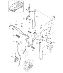 Bremsleitungen / Vorderachse / Unterboden / Hinterachse Cayenne 92A (958) 2011-18
