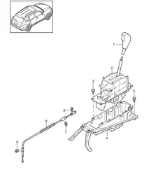 Selector lever / Tiptronic (PR:G1G) Cayenne 92A (958) >>2014