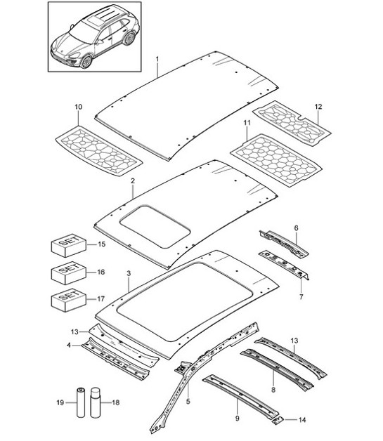 Diagram 801-045 Porsche Cayenne S 4.5L V8 2003>> Body