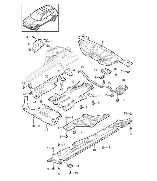 Diagram 801-070 Porsche Boxster 986/987/981 (1997-2016) Body